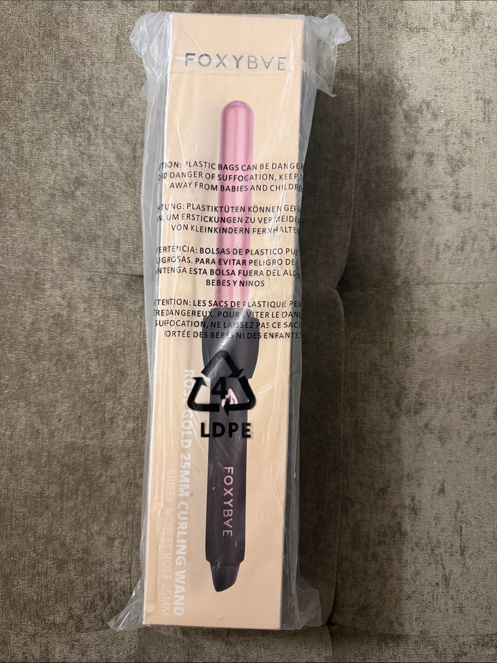 FOXYBAE Pink and Black 25mm Curling Wand